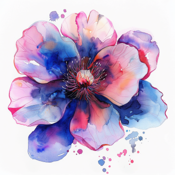 Watercolor_flower_blossoming